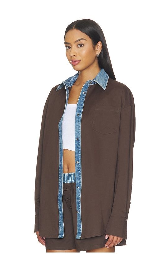 Gill Poplin Shirt in Brown. - size M (also in S, XS, XXS) - SEROYA - Modalova