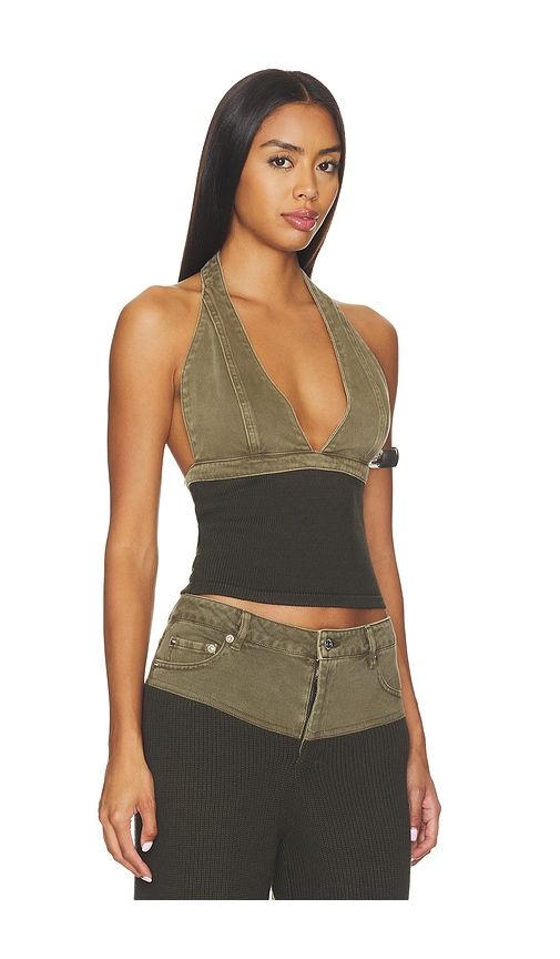 Stanna Top in Olive. - size M (also in S, XS, XXS) - SEROYA - Modalova