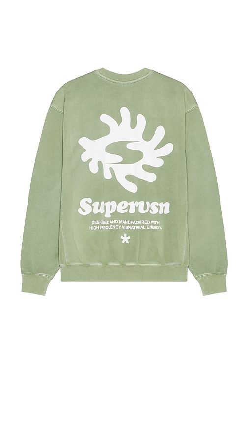 Free Form Block Crewneck Sweatshirt in Sage. - size L (also in M, XL/1X) - SUPERVSN - Modalova