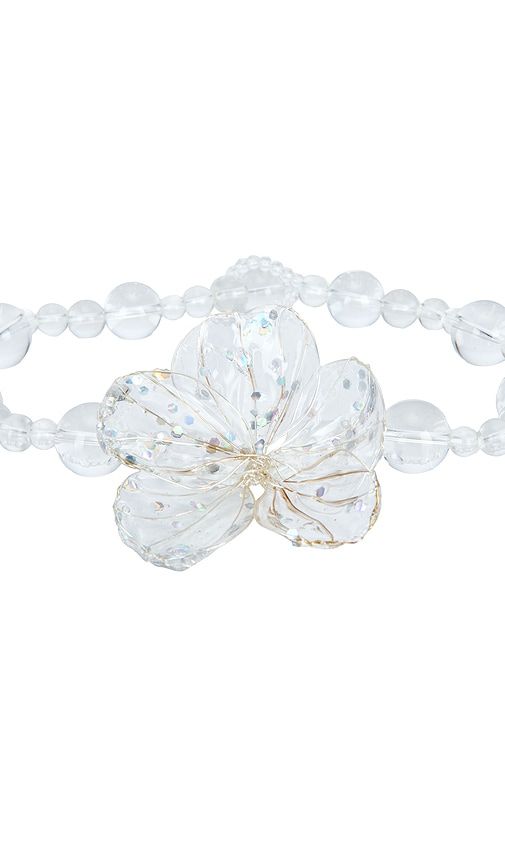 Resin Flower Choker in White - Susan Fang - Modalova