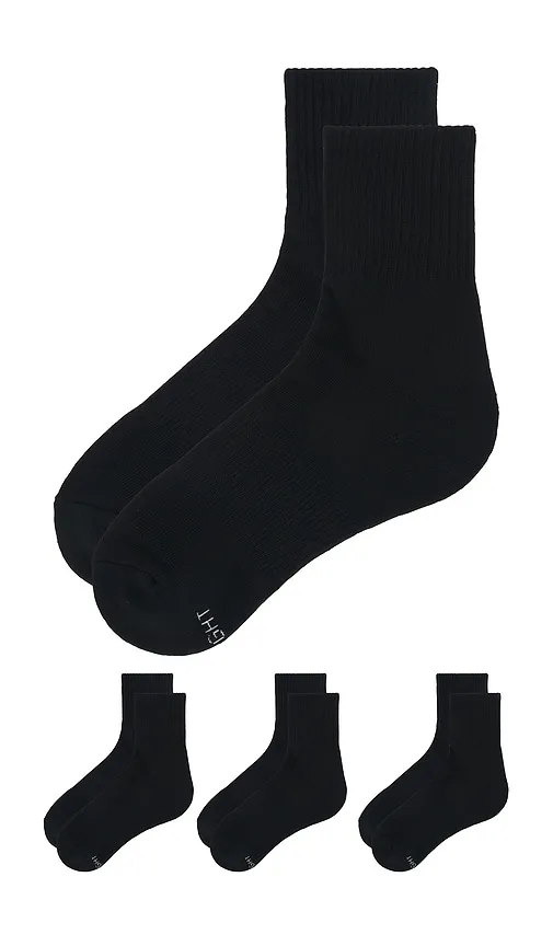 Everyday Quarter Crew Sock 3-Pack in Black. - size M (also in ) - SKIMS - Modalova