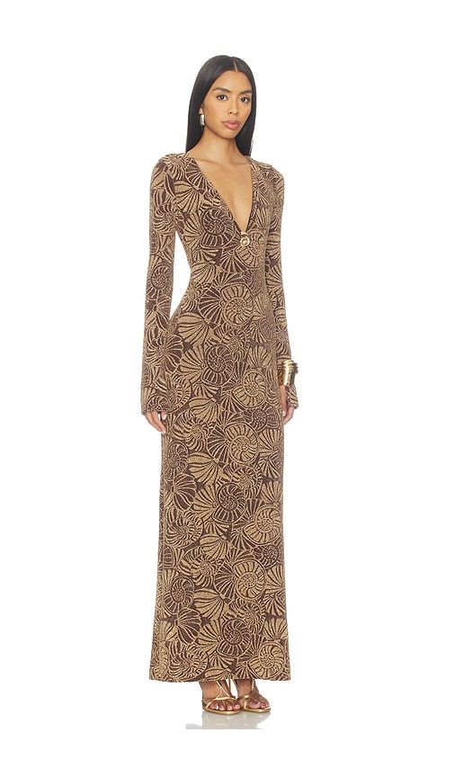 Lopez Dress in Brown,Metallic Gold. - size M (also in S) - Show Me Your Mumu - Modalova