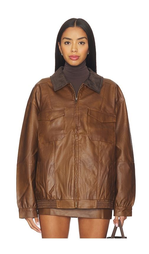 Maverick Bomber Jacket in Brown. - size S (also in XS, M, L, XL) - Show Me Your Mumu - Modalova