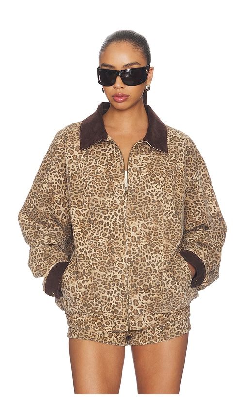 Carter Bomber Jacket in Brown. - size L (also in M, S, XL, XS) - Show Me Your Mumu - Modalova