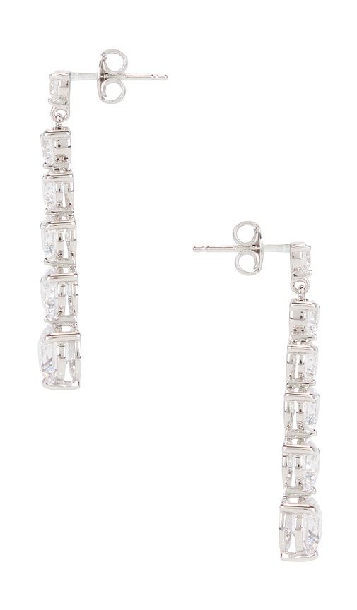 Graduated Tennis Earring in Metallic - SHASHI - Modalova