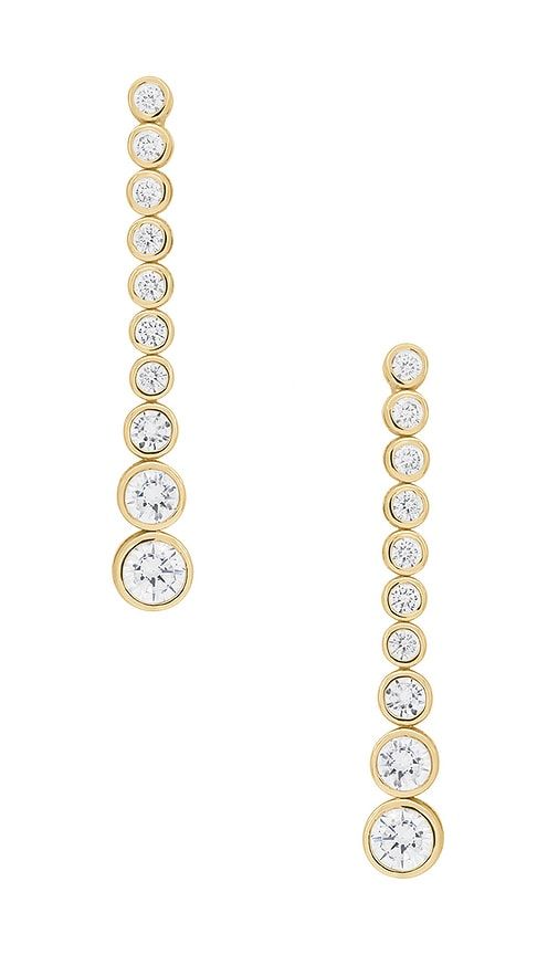 Bezel Diamond Drop Earring in Metallic - SHASHI - Modalova