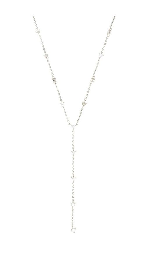Solitaire Station Lariat Necklace in Metallic - SHASHI - Modalova