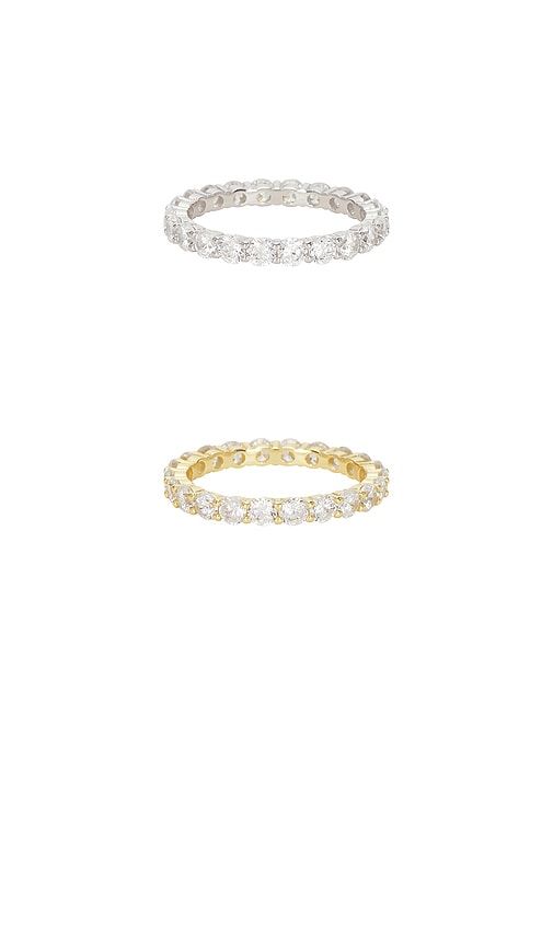 Manchester Ring Set in Metallic ,Metallic . - size 6 (also in 7, 8) - SHASHI - Modalova