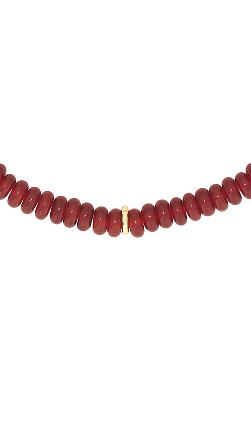 Rouge Gemstone Necklace in Burgundy - SHASHI - Modalova