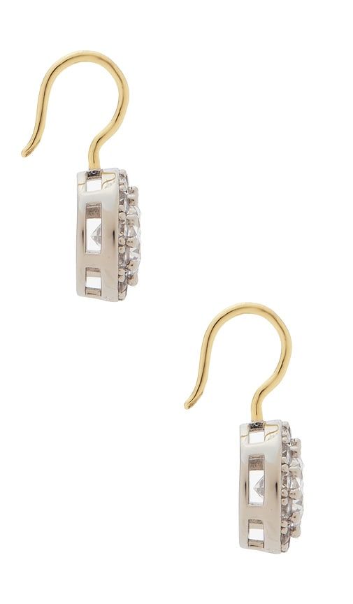 Two Tone Georgian Cut Hoop Earring in Metallic ,Metallic Silver - SHASHI - Modalova
