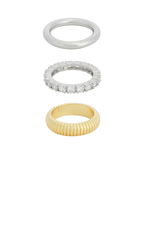 Roux Ring Set in Metallic ,Metallic . - size 5 (also in 6, 7, 8) - SHASHI - Modalova