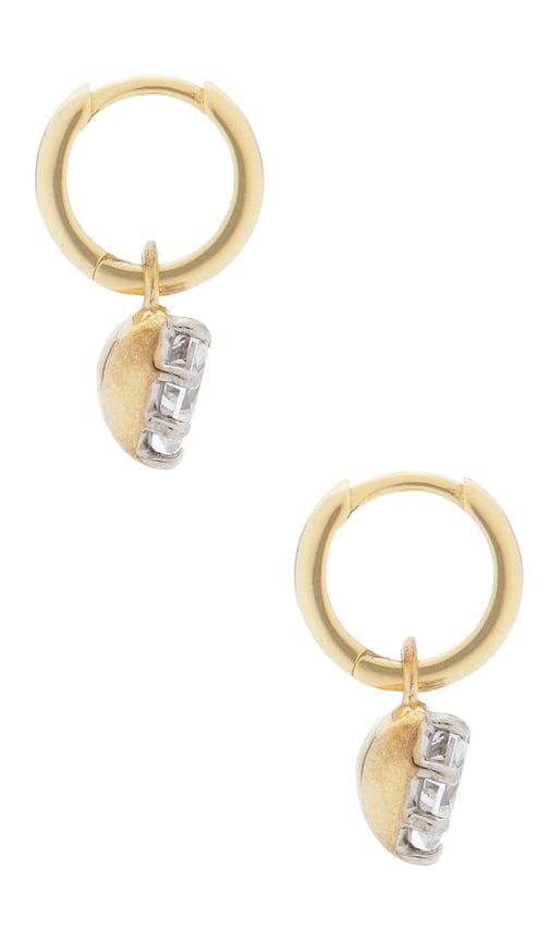 Heart Georgian Cut Earring in Metallic - SHASHI - Modalova