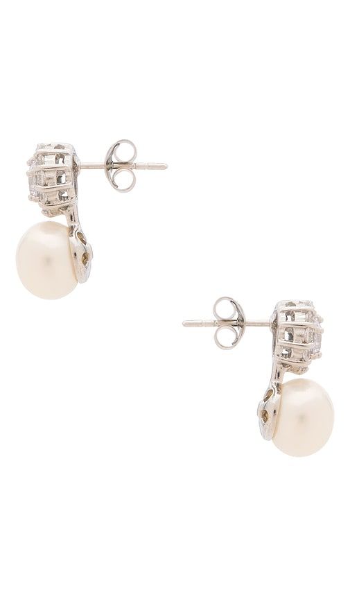 Halo Stud Drop Earring in Metallic - SHASHI - Modalova