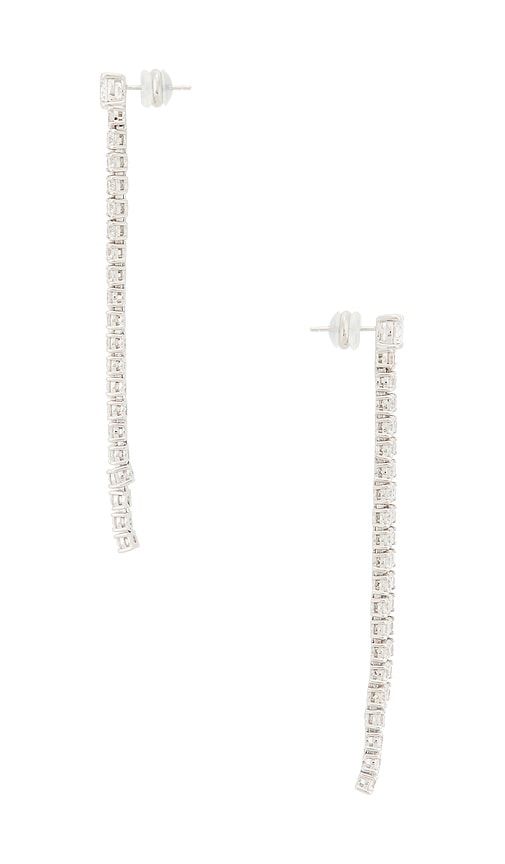 Solitaire Tennis Drop Earring in Metallic - SHASHI - Modalova