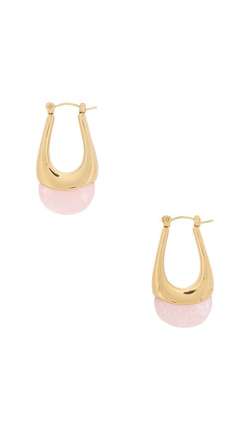 Elysse Hoop in Pink,Metallic Gold - SHASHI - Modalova