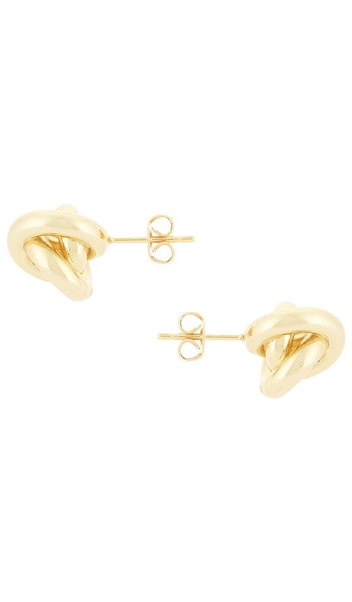 Knot Stud Earrings in Metallic - SHASHI - Modalova