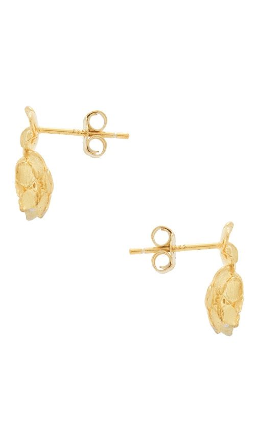 Chinoiserie Stud Earrings in Metallic - SHASHI - Modalova