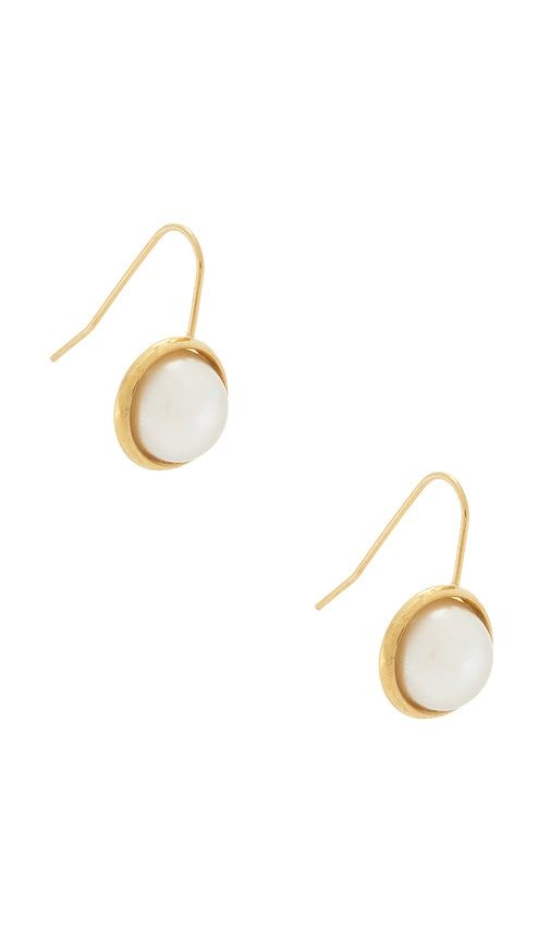 Bezel French Hook in Ivory - SHASHI - Modalova