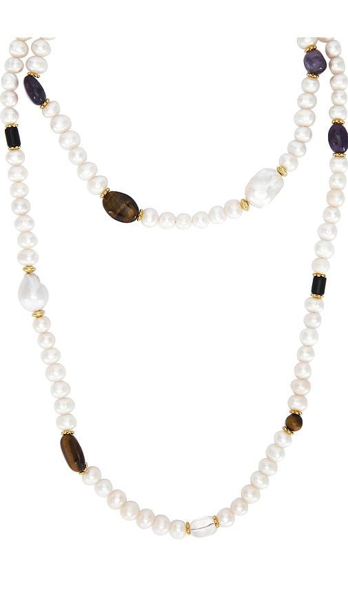 Bennet Gemstone Necklace in Ivory - SHASHI - Modalova