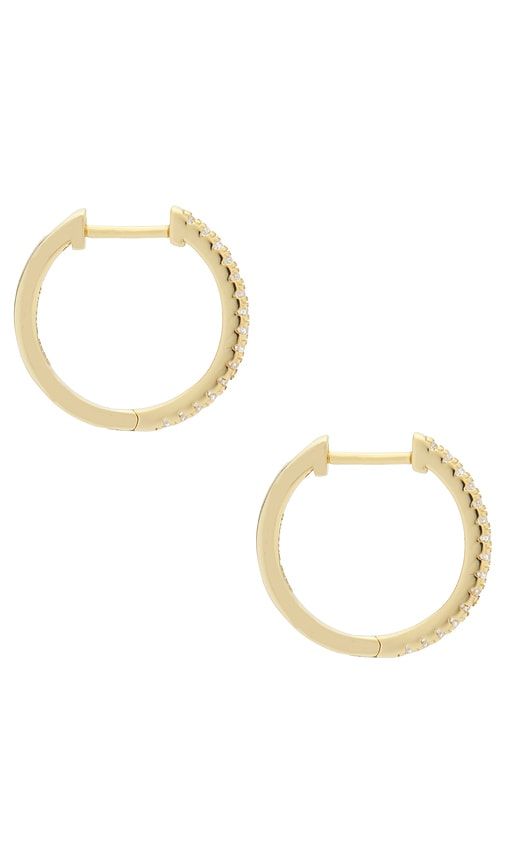Daily Diamond Hoop Earrings in Metallic - SHASHI - Modalova