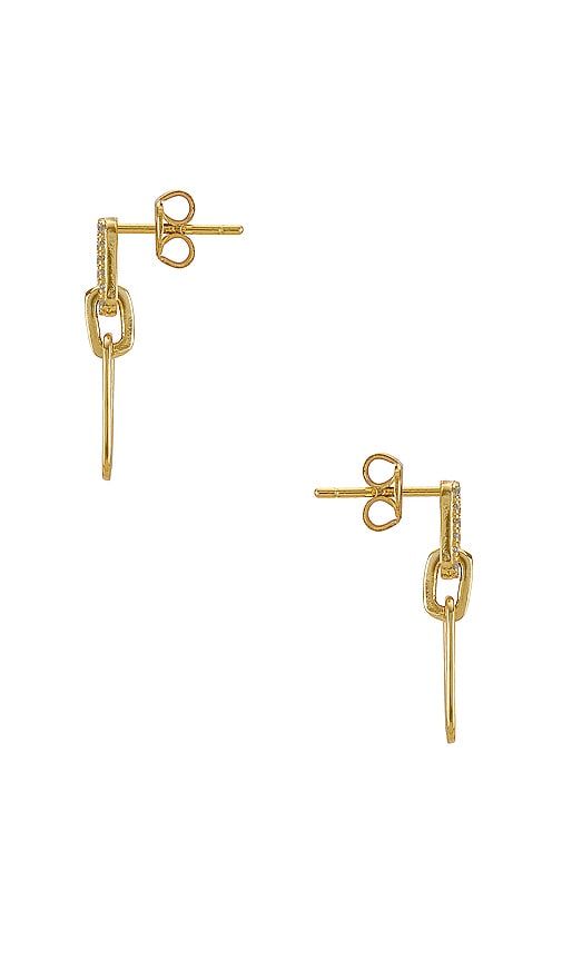 Justice Pave Earrings in Metallic - SHASHI - Modalova