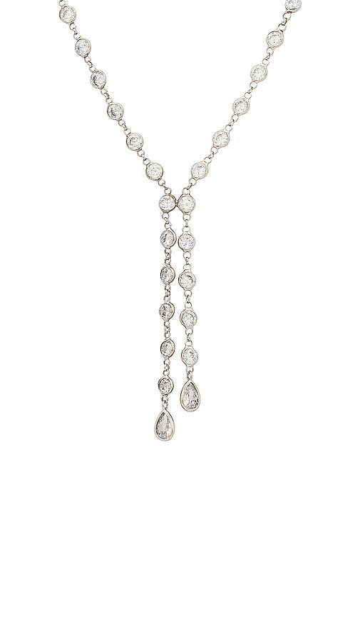 Bezel Lariat Necklace in Metallic - SHASHI - Modalova