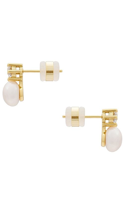 Bliss Stud Earrings in Metallic - SHASHI - Modalova