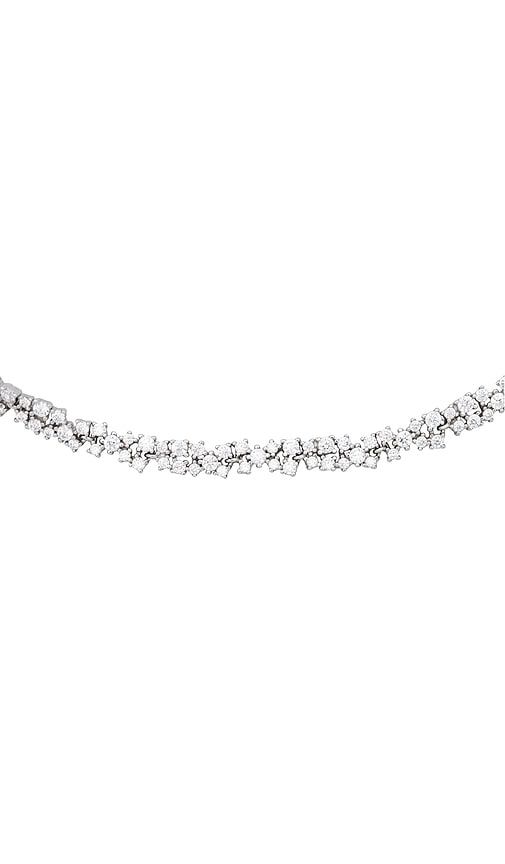 Kalista Pave Necklace in Metallic Silver - SHASHI - Modalova