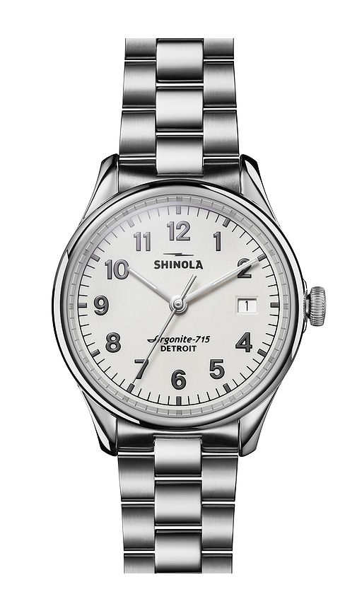 Vinton 38mm Watch in Metallic Silver - Shinola - Modalova