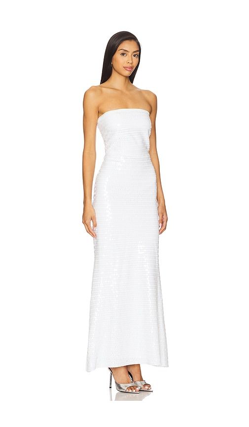 Sculpty Strapless Sequin Dress in White. - size 0 (also in 2) - SIMONMILLER - Modalova