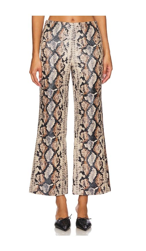 Pia Vegan Snake Pant in Tan. - size 6 (also in 8) - SIMONMILLER - Modalova