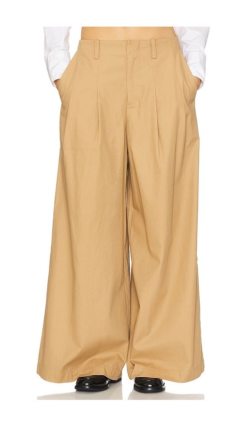 Thorne Twill Pant in Tan. - size 2 (also in 4) - SIMONMILLER - Modalova
