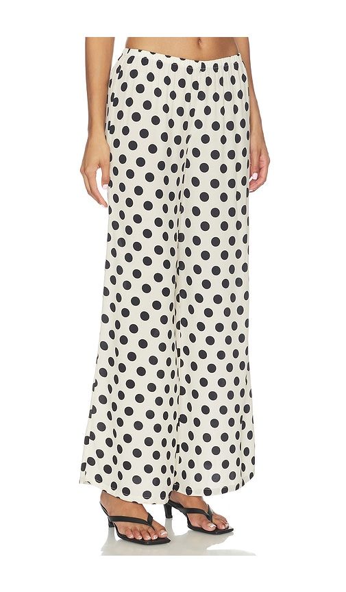 Nella Crepe Wide Leg Pant in Black,White. - size L (also in M, S, XL, XS) - SIMONMILLER - Modalova