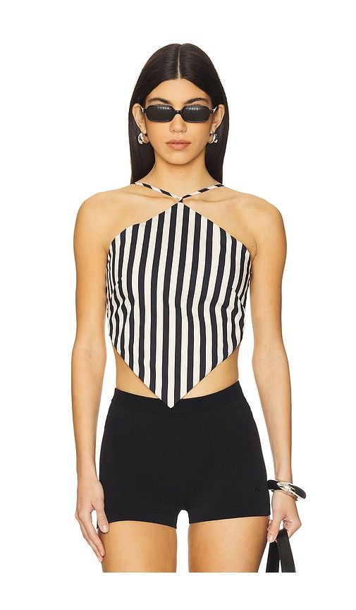 Kit Poplin Tie Top in Cream,. - size L (also in M, XL) - SIMONMILLER - Modalova