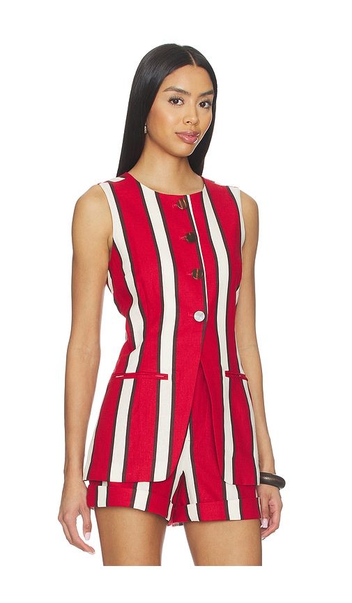 Del Mar Linen Vest in Red. - size 2 (also in 4, 6) - SIMONMILLER - Modalova