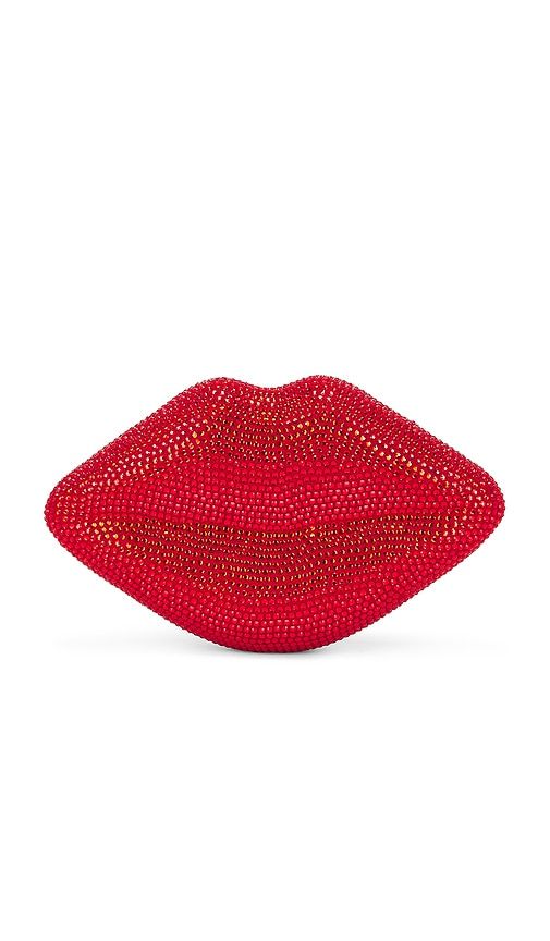 Crystal Lip Clutch in Red - SIMONMILLER - Modalova