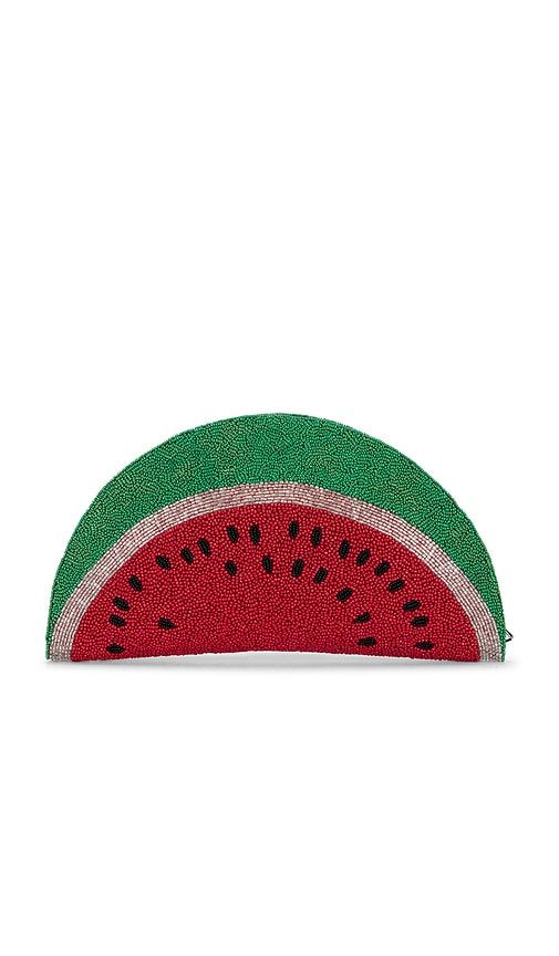 Beaded Lune Clutch in Red - SIMONMILLER - Modalova