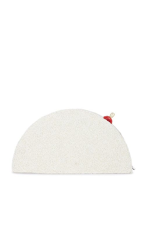 Beaded Lune Clutch in Ivory - SIMONMILLER - Modalova