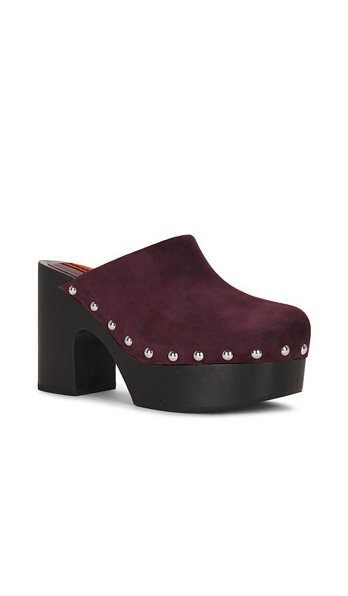 Suede Sol Platform Clog in Wine. - size 38 (also in 39, 40) - SIMONMILLER - Modalova