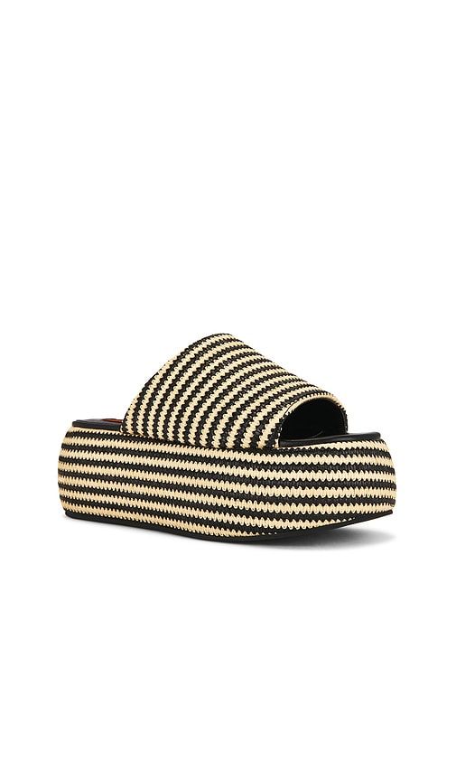 Stripe Raffia Cloudy Platform Sandal in ,Neutral. - size 39 (also in 40) - SIMONMILLER - Modalova