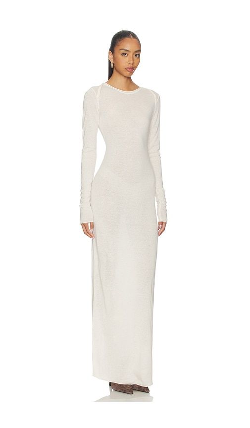 Sheer Cashmere Long Sleeve Maxi Dress in White. - size L (also in M) - SKIMS - Modalova