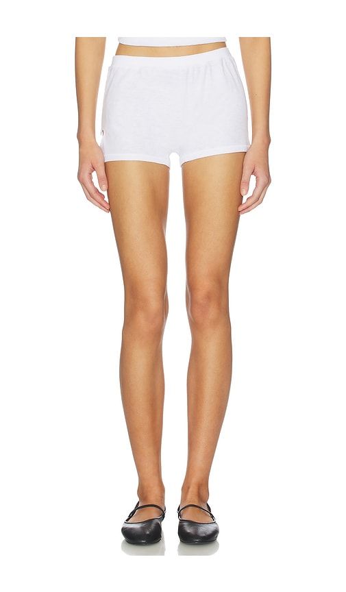 Worn in Jersey Micro Short in White. - size S (also in XS, XXS) - SKIMS - Modalova