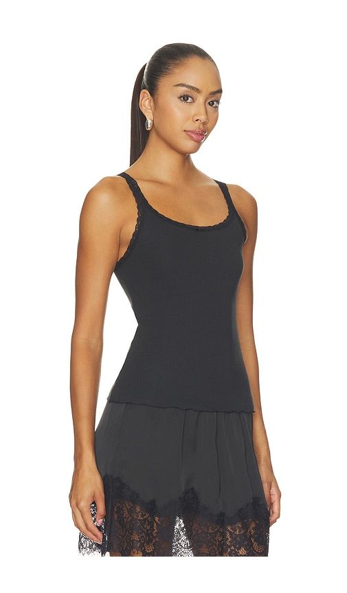 Back To School Pointelle Cami Top in Black. - size M (also in S, XL, XS, XXS) - SKIMS - Modalova