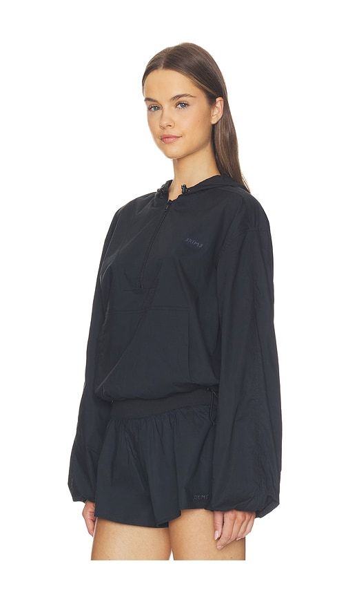 Woven Cotton Half Zip Jacket in Black. - size M (also in S, XS) - SKIMS - Modalova