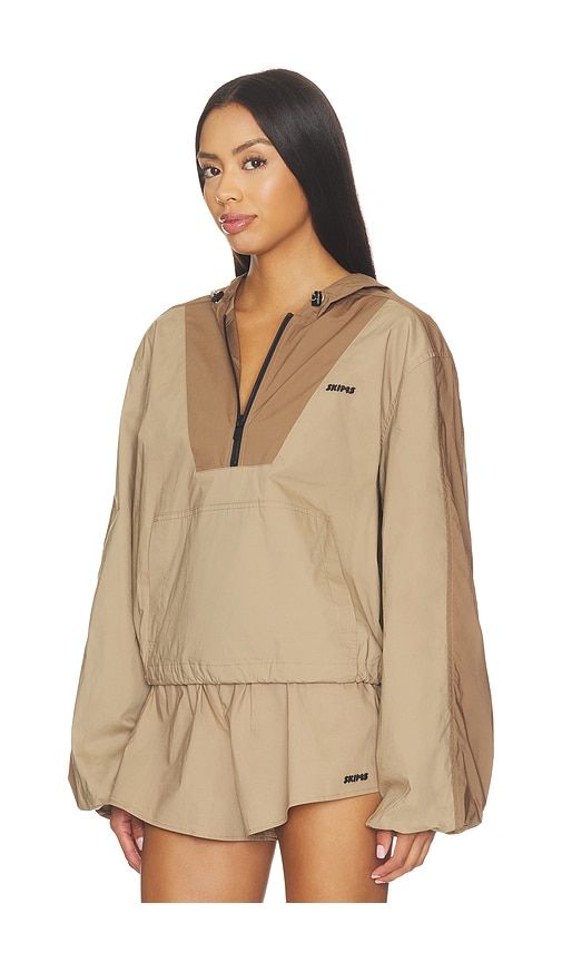 Woven Cotton Half Zip Jacket in Beige. - size M (also in S, XS) - SKIMS - Modalova