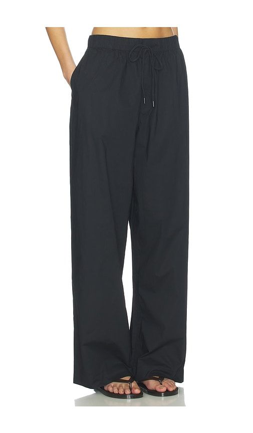Swiss Cotton Sateen Oversized Drawstring Pant in Black. - size XL (also in XXS) - SKIMS - Modalova