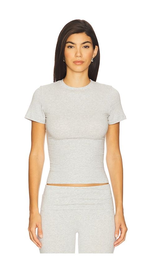 Cotton Jersey 2 Pack T-Shirt in Light Grey. - size S (also in XS) - SKIMS - Modalova