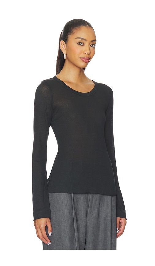 Sheer Cotton Long Sleeve Top in Black. - size L (also in S) - SKIMS - Modalova