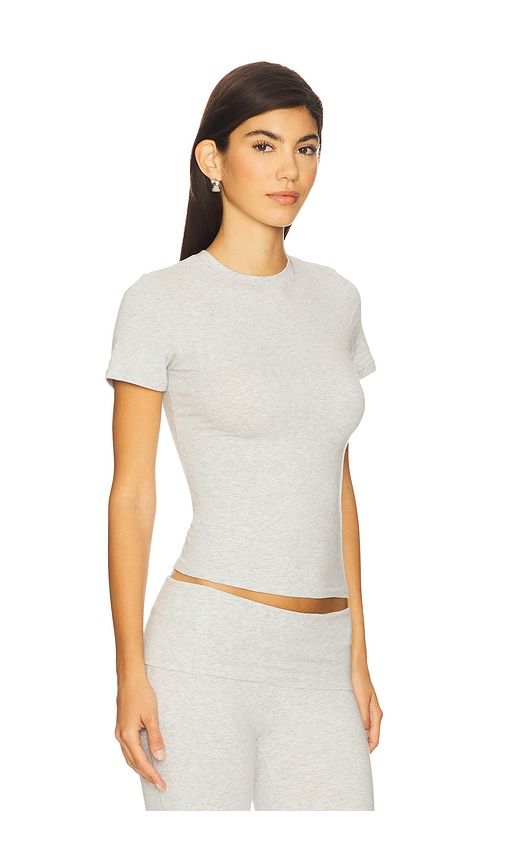 Cotton Jersey T-Shirt in Light Grey. - size S (also in XXS) - SKIMS - Modalova