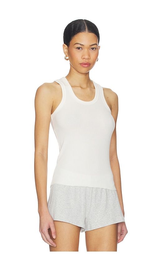 Cotton Rib High Scoop Tank in Cream. - size L (also in M, XL) - SKIMS - Modalova